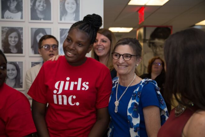 Young woman with an mentor