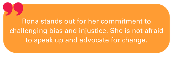 Nomination Quote for Rona Taylor